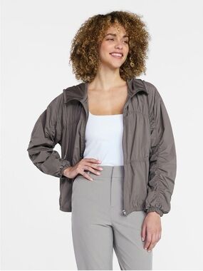 New Avia Women's Ripstop Zip Jacket with Hood, Lightweight